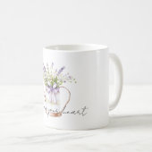 Lavendel Bloemen Boog Koffiemok (Voorkant rechts)