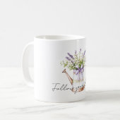 Lavendel Bloemen Boog Koffiemok (Voorkant links)