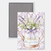 Lavendel Bloemen Boog Magneet (Voorkant / Achterkant)
