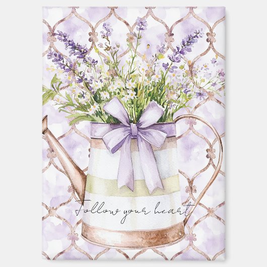 Lavendel Bloemen Boog Magneet (Voorkant)