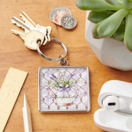Lavendel Bloemen Boog Sleutelhanger (Bureau)