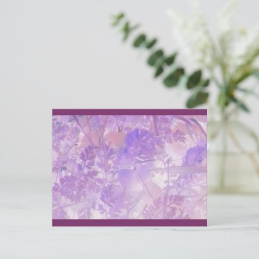 Lavendel Bloemen Briefkaart (Staand voorkant)