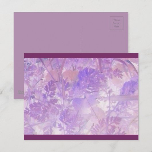 Lavendel Bloemen Briefkaart (Voorkant / Achterkant)