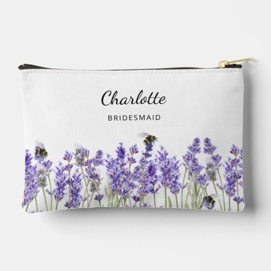 Lavendel bloemen bruidsmeisje etui (Achterkant)
