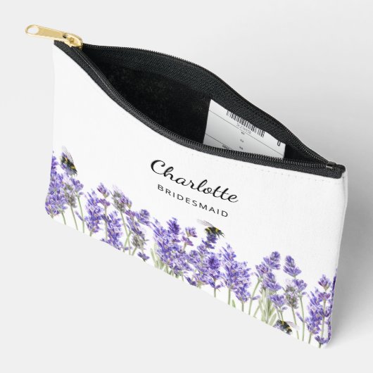 Lavendel bloemen bruidsmeisje etui (Open)