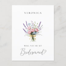  Lavendel Bloemen Bruidsmeisje Voorstel