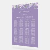 Lavendel Bloemen Bruiloft Acryl Stoelen Chart Bord (Hoek)