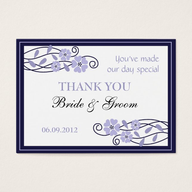 Lavendel Bloemen Bruiloft Favor Gift Labels Visitekaartjes (Voorkant)