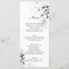 Lavendel Bloemen Bruiloft Menu