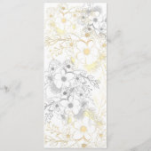 Lavendel Bloemen Bruiloft Menu (Achterkant)