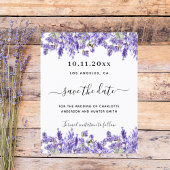 Lavendel bloemen bruiloft opslaan van de datum kaa