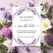 Lavendel bloemen bruiloft opslaan van de datum save the date