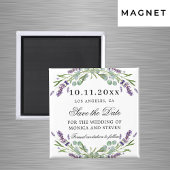 Lavendel bloemen bruiloft Save the Date magneet