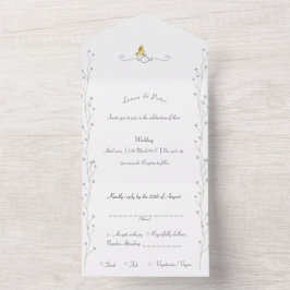 Lavendel Bloemen Bruiloft Uitnodiging