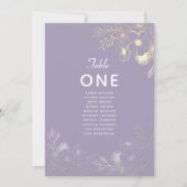 Lavendel Bloemen Bruiloft Zitkaarten (Voorkant)