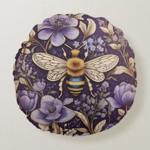 Lavendel Bloemen Bumble Bee Paarse Natuur Rond Kussen