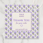  Lavendel Bloemen Business Bedankt Ta Bedankjes Labels (Achterkant)