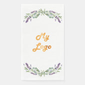 Lavendel bloemen business logo servet (Voorkant)