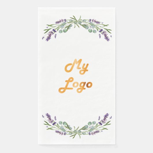 Lavendel bloemen business logo servet (Voorkant)