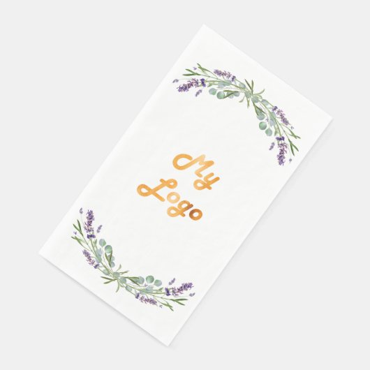 Lavendel bloemen business logo servet (Hoek)
