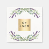 Lavendel bloemen business logo servet (Voorkant)
