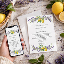 Lavendel bloemen citroenen bruiloft