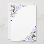 Lavendel Bloemen Dopen Goud Lijst Kaart (Achterkant)