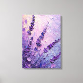 Lavendel Bloemen Elegant Olieverfschilderij Canvas Afdruk (Voorkant)