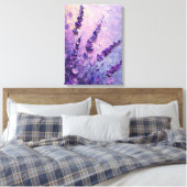 Lavendel Bloemen Elegant Olieverfschilderij Canvas Afdruk (Insitu (Slaapkamer))