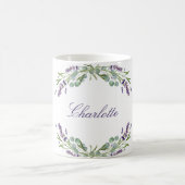 Lavendel bloemen eucalyptus groen naam koffiemok (Center)