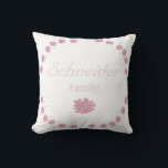 Lavendel Bloemen Familienaam Kussen<br><div class="desc">Het draait allemaal om familie.</div>