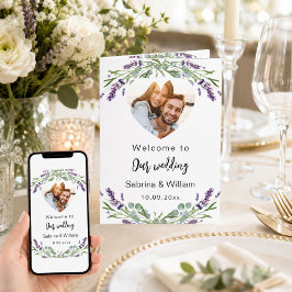 Lavendel bloemen foto welkom programma menu