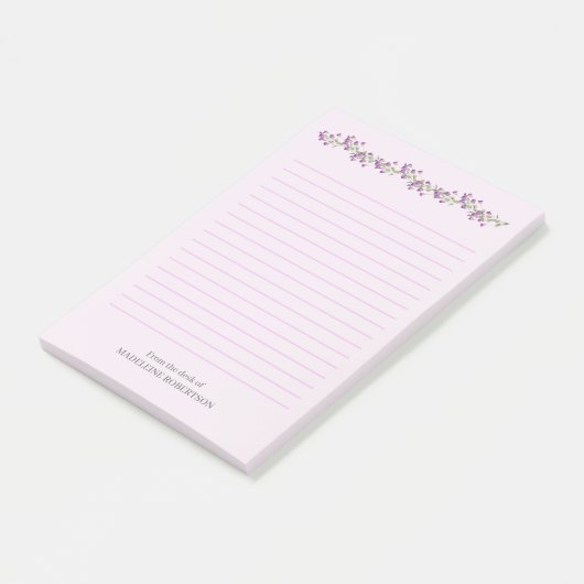 Lavendel Bloemen Gepersonaliseerd met Naam Post-it Post-it® Notes (Schuin)