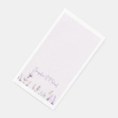 Lavendel Bloemen Gepersonaliseerde bruiloft Servet (Hoek)