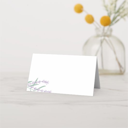 Lavendel Bloemen Gevouwen Plaats Kaarten Plaatskaartje (Voorkant)