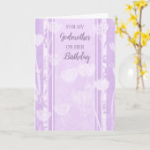 Lavendel Bloemen Godmother Verjaardag Kaart (Gele Bloem)