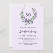 Lavendel bloemen groen lila verjaardag kaart (Voorkant)