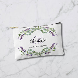 Lavendel bloemen groen naam monogram etui