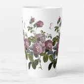  Lavendel Bloemen Grote Witte Latte Mok (Voorkant)