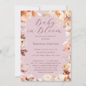 Lavendel  Bloemen Herfst Baby in Bloom Shower Kaart (Voorkant)