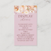 Lavendel Bloemen Herfst Baby shower Display Douche Informatiekaartje (Voorkant)