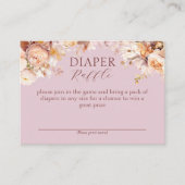 Lavendel Bloemen Herfst Baby shower Luier Raffle Informatiekaartje (Voorkant)
