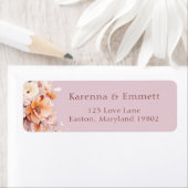 Lavendel Bloemen Herfst Baby shower Retouradres Etiket (Insitu)
