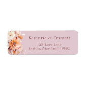 Lavendel Bloemen Herfst Baby shower Retouradres Etiket (Voorkant)