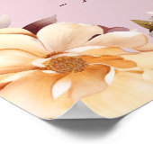 Lavendel  Bloemen Herfst Baby shower Welkom Poster (Hoek)