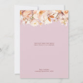 Lavendel  Bloemen Herfst BBQ Baby shower Kaart (Achterkant)