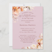 Lavendel Bloemen Herfst Kleine Wildbloem Baby show Kaart (Voorkant)