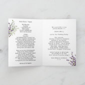 Lavendel bloemen huwelijksceremonie orde van diens programma (Binnen)
