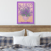 Lavendel Bloemen in Urn AI Art Stretch Canvas (Insitu (Slaapkamer))