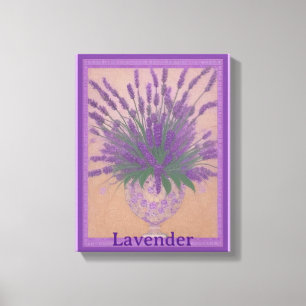 Lavendel Bloemen in Urn AI Art Stretch Canvas